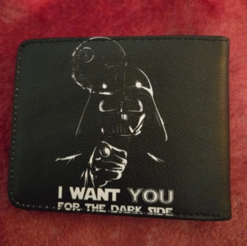 New star wars Darth Vader dark side anime manga leather wallet